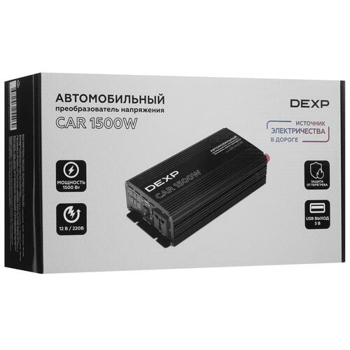 Купить Инвертор DEXP CAR 1500W  5094001. Характеристики, отзывы и цены в Донецке