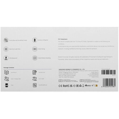 Купить Портативная колонка Tronsmart Bang SE, черный  9010231. Характеристики, отзывы и цены в Донецке