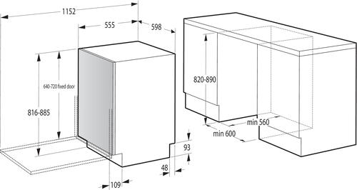 Купить Встраиваемая посудомоечная машина Gorenje GV643E90  9025319. Характеристики, отзывы и цены в Донецке