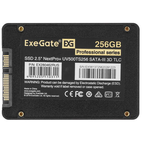 Купить 256 ГБ 2.5" SATA накопитель ExeGate NextPro+ UV500TS256 [EX280462RUS]  9909457. Характеристики, отзывы и цены в Донецке