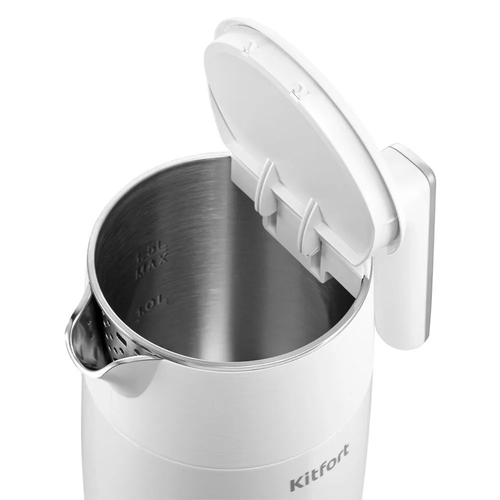 Купить Электрочайник Kitfort КТ-6715 белый  9212788. Характеристики, отзывы и цены в Донецке