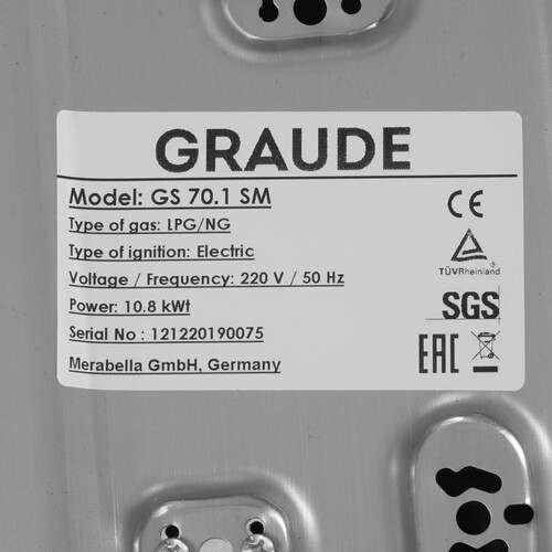 Купить Газовая варочная поверхность Graude GS 70.1 SM  8163878. Характеристики, отзывы и цены в Донецке