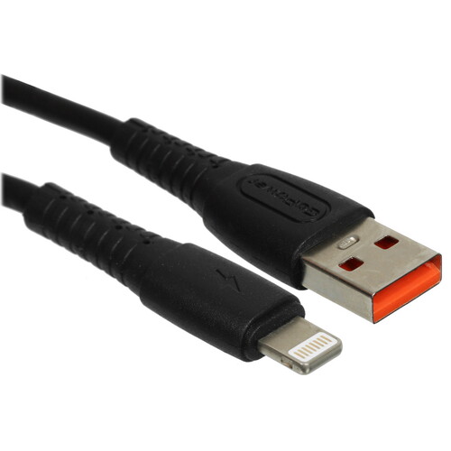 Купить Кабель круглый GoPower Lightning 8-pin - USB 2.0 Type-A черный 1 м  5479663. Характеристики, отзывы и цены в Донецке