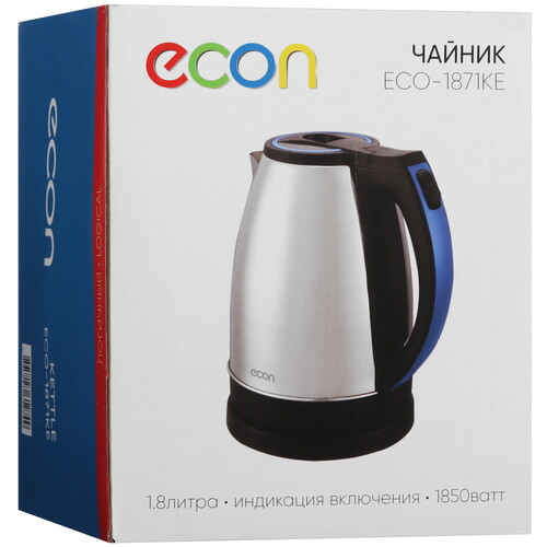 Купить Электрочайник ECON ECO-1871KE черный  8144967. Характеристики, отзывы и цены в Донецке