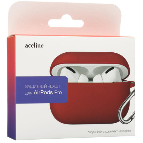 Купить Чехол Aceline для Apple AirPods Pro, красный  5427139. Характеристики, отзывы и цены в Донецке