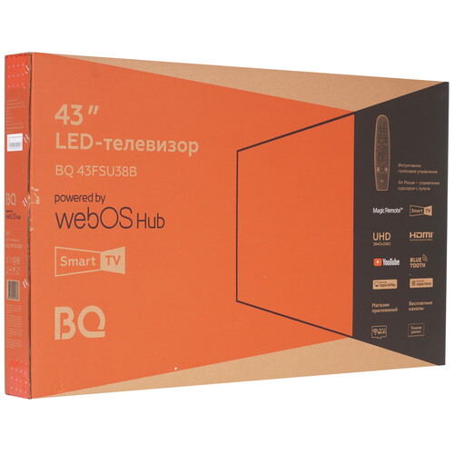 Купить 43" (109 см) Телевизор BQ 43FSU38B черный  9210842. Характеристики, отзывы и цены в Донецке