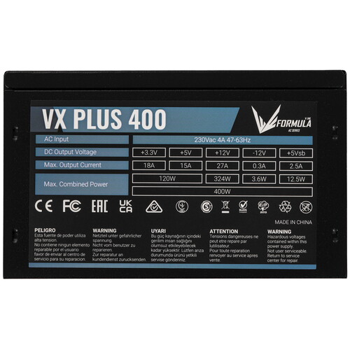 Купить Блок питания Formula VX PLUS 400 [VX-400 PLUS] черный  5614607. Характеристики, отзывы и цены в Донецке