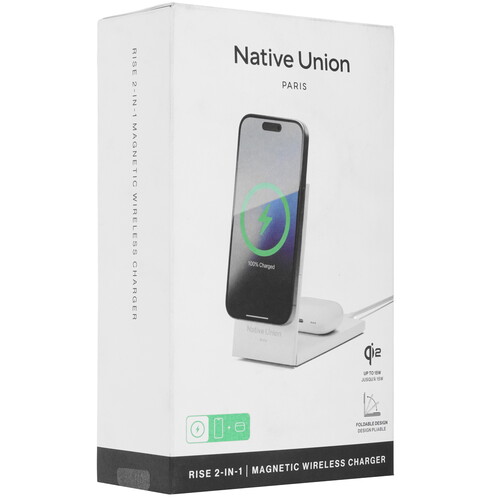 Купить Беспроводное зарядное устройство Native Union Rise 2-in-1 бежевый  9240522. Характеристики, отзывы и цены в Донецке