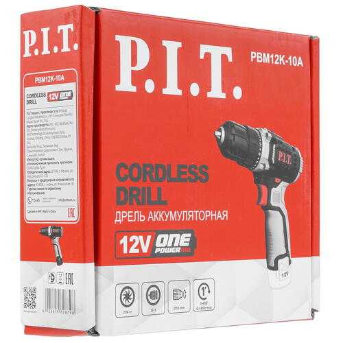 Купить Дрель-шуруповерт P.I.T. PBM12K-10A X-DRIVER SOLO OnePower 12V без ЗУ, без АКБ  9086495. Характеристики, отзывы и цены в Донецке
