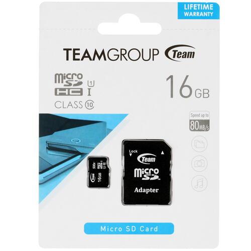 Купить Карта памяти TEAMGROUP Micro microSDHC 16 ГБ [TUSDH16GCL10U02]  5006887. Характеристики, отзывы и цены в Донецке