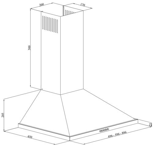 Купить Вытяжка каминная Simfer 8562SM серебристый/серебристый  1115520. Характеристики, отзывы и цены в Донецке