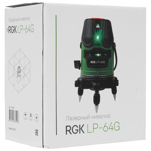 Купить Лазерный нивелир RGK LP64G  8137432. Характеристики, отзывы и цены в Донецке