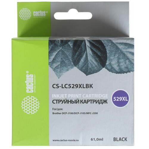 Купить Картридж Cactus CS-LC529XLBK черный  7974971. Характеристики, отзывы и цены в Донецке