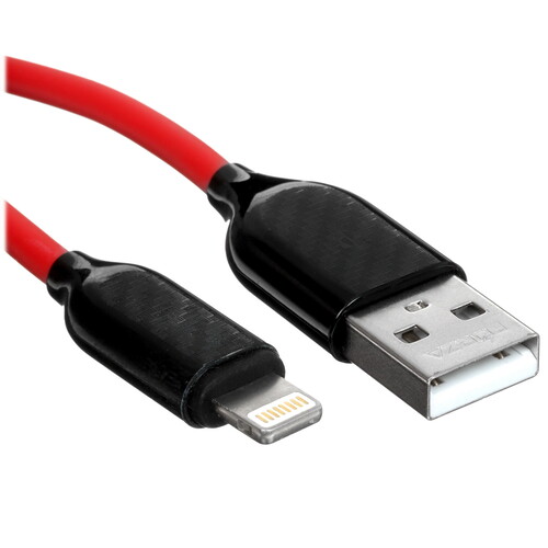 Купить Кабель круглый FORZA Lightning 8-pin - USB 2.0 Type-A красный 1 м  5482359. Характеристики, отзывы и цены в Донецке