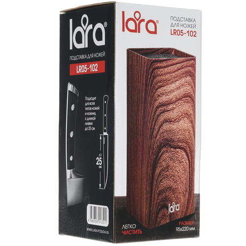 Купить Подставка для ножей Lara LR05-102 коричневый  1388276. Характеристики, отзывы и цены в Донецке