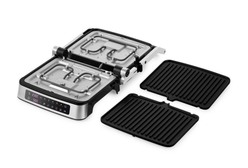 Купить Гриль Kitfort КТ-1687 серебристый  9047316. Характеристики, отзывы и цены в Донецке