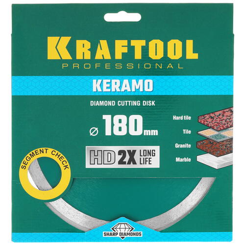 Купить Диск алмазный KRAFTOOL KERAMO 36684-180  5307996. Характеристики, отзывы и цены в Донецке