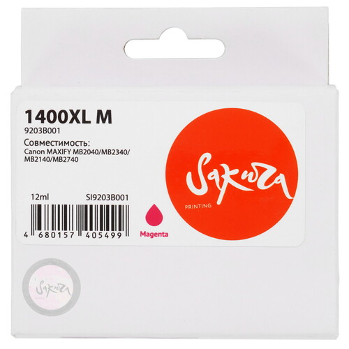 Купить Картридж Sakura 9203B001 (1400XL M) пурпурный  9159229. Характеристики, отзывы и цены в Донецке