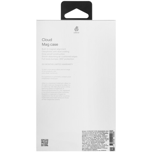 Купить Накладка  uBear Cloud Mag Case для Samsung Galaxy Z Flip7 черный/прозрачный  5639895. Характеристики, отзывы и цены в Донецке