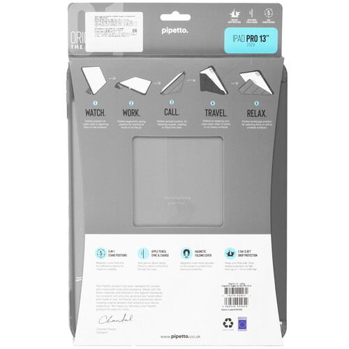 Купить Чехол-книжка Pipetto Origami No1 для Apple iPad Pro 13" (M4) серый  5604619. Характеристики, отзывы и цены в Донецке