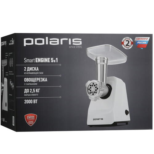 Купить Мясорубка электрическая Polaris PMG 2050 белый  9097236. Характеристики, отзывы и цены в Донецке