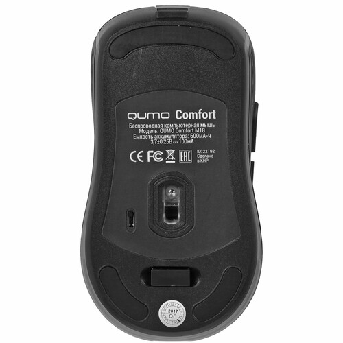 Купить Мышь беспроводная QUMO Comfort M18  черный  1151923. Характеристики, отзывы и цены в Донецке