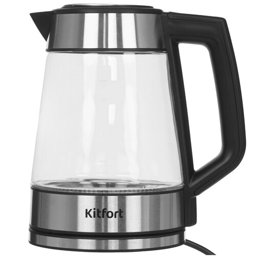 Купить Электрочайник Kitfort KT-6712 серебристый  9220558. Характеристики, отзывы и цены в Донецке