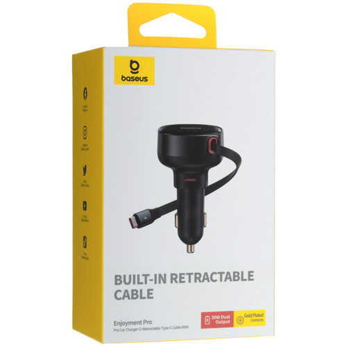 Купить Автомобильное ЗУ Baseus Enjoyment Pro черный  9228292. Характеристики, отзывы и цены в Донецке