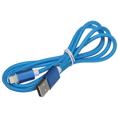 Купить Кабель круглый REXANT Lightning 8-pin - USB 2.0 Type-A синий 1 м  9131365. Характеристики, отзывы и цены в Донецке