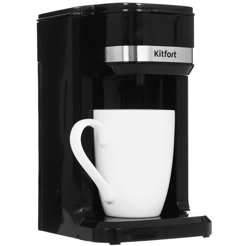 Купить Кофеварка капельная Kitfort КТ-7187 черный  9083337. Характеристики, отзывы и цены в Донецке