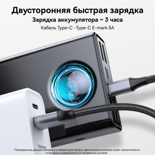Купить Портативный аккумулятор Baseus Amblight Quick Charge 65W белый  5011590. Характеристики, отзывы и цены в Донецке