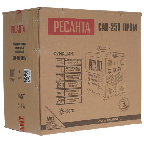 Купить Сварочный аппарат Ресанта САИ-250 ПРОМ  9972347. Характеристики, отзывы и цены в Донецке