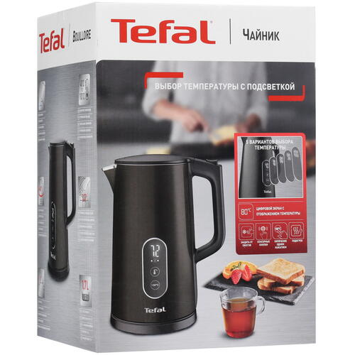 Купить Электрочайник Tefal Digital KI831E10 серый  9984601. Характеристики, отзывы и цены в Донецке