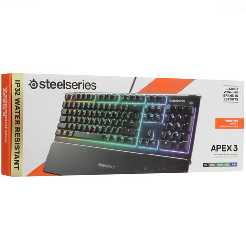 Купить Клавиатура  проводная SteelSeries Apex 3  9291589. Характеристики, отзывы и цены в Донецке