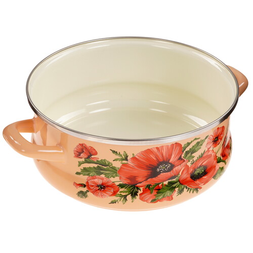 Купить Кастрюля METROT Маки 348449 3.5 л 22 см розовый  9211020. Характеристики, отзывы и цены в Донецке