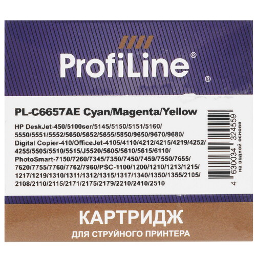 Купить Картридж ProfiLine PL-C6657A многоцветный  9129058. Характеристики, отзывы и цены в Донецке