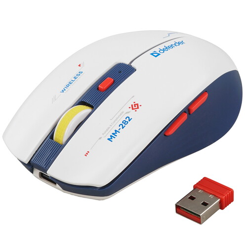 Купить Мышь беспроводная Defender DILA MM-282  белый  9095569. Характеристики, отзывы и цены в Донецке