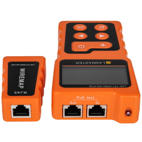 Купить Кабельный тестер Lanmaster LAN-TST-WRM-400-POE  9245017. Характеристики, отзывы и цены в Донецке