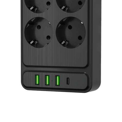 Купить Сетевой фильтр AGNI TP-FS4U8E-PD черный  9289297. Характеристики, отзывы и цены в Донецке