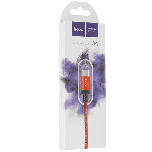 Купить Кабель круглый Hoco USB Type-C - USB 2.0 Type-A красный 1 м  5452401. Характеристики, отзывы и цены в Донецке