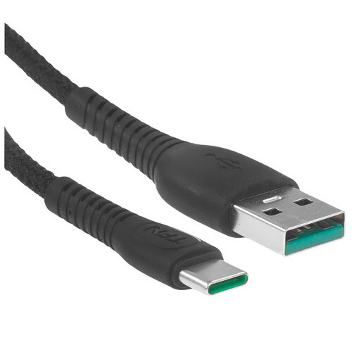 Купить Кабель круглый TFN USB Type-C - USB 2.0 Type-A черный 1 м  9246189. Характеристики, отзывы и цены в Донецке