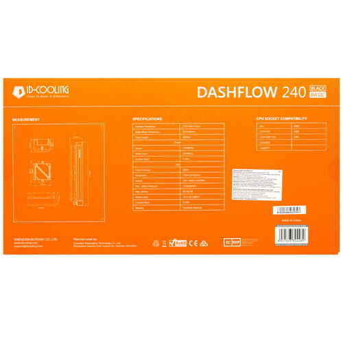 Купить Система охлаждения ID-COOLING DASHFLOW 240 BASIC черная  5080971. Характеристики, отзывы и цены в Донецке