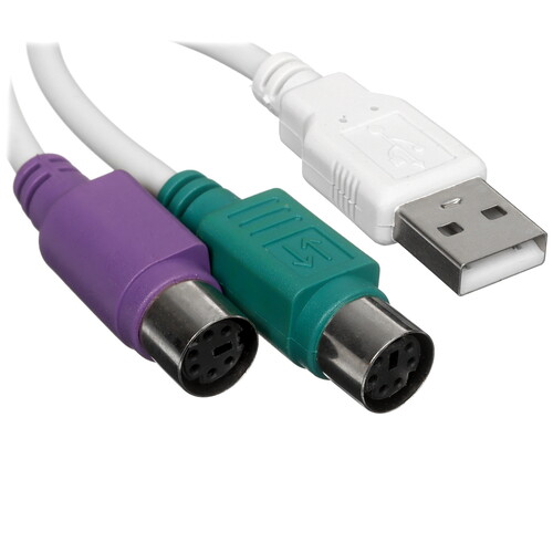 Купить Кабель VCOM USB 2.0 Type-A - PS/2 x2  5471509. Характеристики, отзывы и цены в Донецке