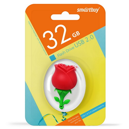 Купить Память USB Flash 32 ГБ Smartbuy Wild Series "Роза" [SB32GBRose]  1363685. Характеристики, отзывы и цены в Донецке