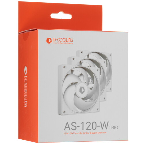 Купить Комплект вентиляторов ID-COOLING AS-120-W TRIO  белый  5619547. Характеристики, отзывы и цены в Донецке