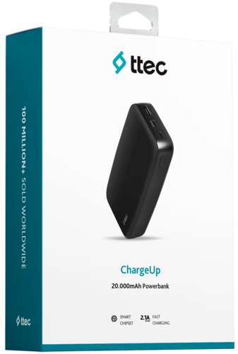 Купить Портативный аккумулятор TTEC ChargeUp черный  9140723. Характеристики, отзывы и цены в Донецке