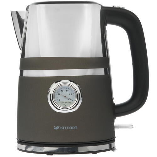 Купить Электрочайник Kitfort КТ-670-1 черный  8139194. Характеристики, отзывы и цены в Донецке