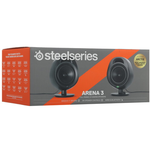 Купить Колонки SteelSeries ARENA 3 черный  5446598. Характеристики, отзывы и цены в Донецке