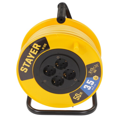 Купить Удлинитель силовой Stayer M-315 желтый  9114827. Характеристики, отзывы и цены в Донецке