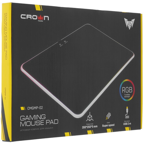 Купить Коврик Crown CMGMP-02  черный  9229266. Характеристики, отзывы и цены в Донецке